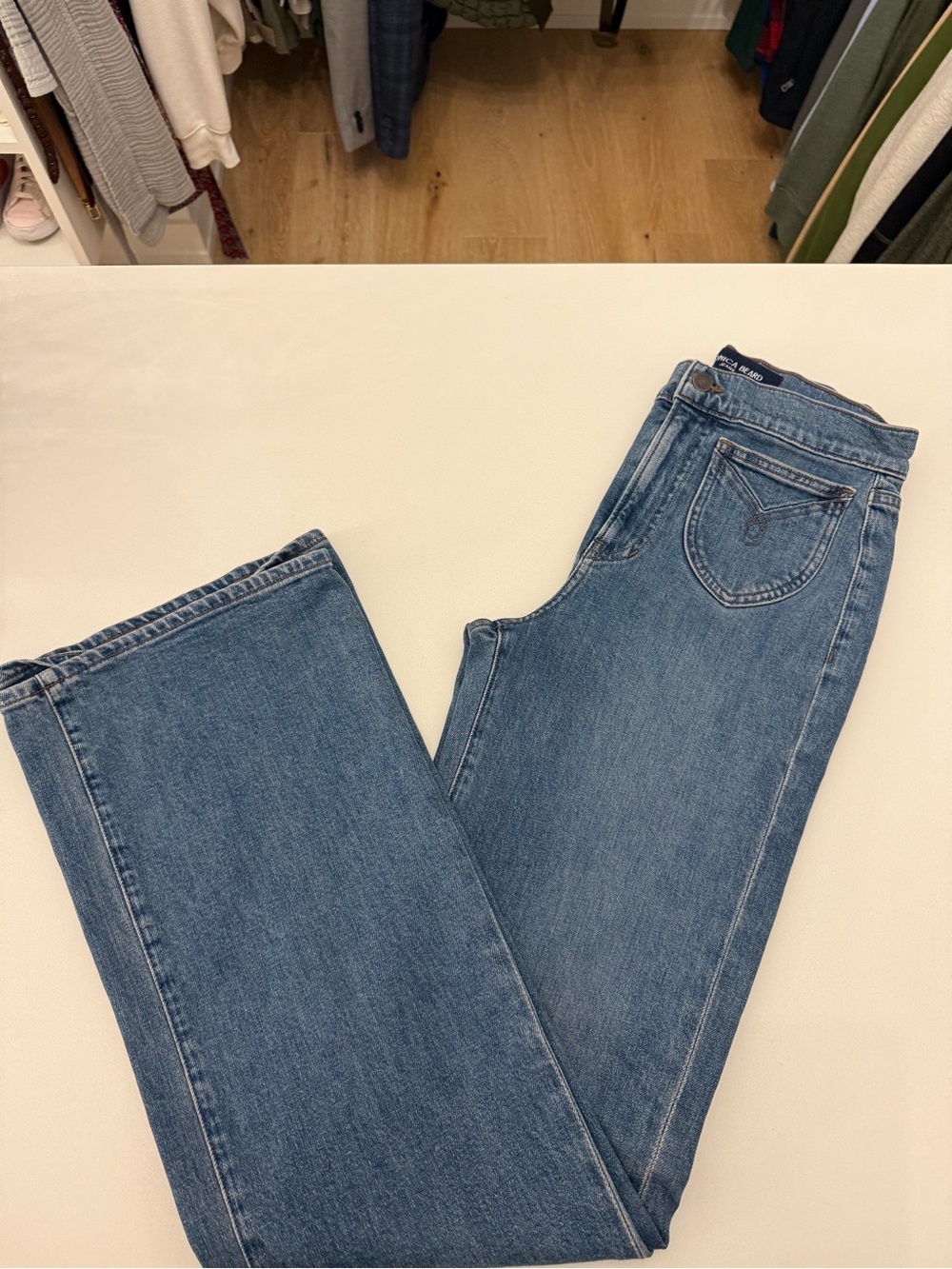 Veronica Beard “Crosbie” Wide Leg Jeans